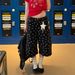 Retro Polka Dot Print Cropped Jeans Loose Straight Leg Versatile Wide Leg Shorts for Men And Women New Summer Style_mkmklike.com