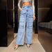 Vintage Wash Straight Leg Jeans – Oversized Pocket Non-Stretch Denim Pants For Women (XS-XL)_mkmklike.com