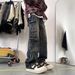 Men's Multi Pocket Cargo Jeans Straight Leg Loose Fit Versatile Wide Leg Trousers American High Street Style Washed Retro Cool_mkmklike.com