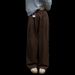 Large Size Dark Coffee Jeans Women's Autumn New Fat Mm Loose High Waist Thin Wide Leg Pants Pear-shaped Body Pants_mkmklike.com
