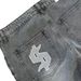 Men's High Street Blue Washed Distressed Jeans Trendy Straight Leg Slimming Fit Slight Flare For Men_mkmklike.com