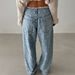 European And American Ripped Raw Edge Waist Design Distressed Jeans For Women New Retro Loose Jeans_mkmklike.com