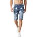 Men's Trendy Versatile Stretch Denim Shorts Summer Splatter Ink Five Point Fashion Riding Breeches_mkmklike.com