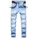 Men's Clothing Stretch Jeans Motorcycle Stitching Personality Fashion Trend Men's Jeans_mkmklike.com