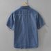 8152 Japanese Retro Denim Short-sleeved Shirt, Men's Fashionable Versatile Literary And Casual Loose Top, One Piece Is Sent On Behalf Of Others._mkmklike.com