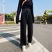 Women's High Waist Wide Leg Jeans – Black Korean Style Stretch Denim, Straight Fit, Comfortable & Slimming (S-2XL)_mkmklike.com
