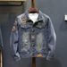 Spring And Autumn Vintage Denim Jacket For Men, Trendy Loose Fit Plus Size Men's Top, Fashionable Workwear Jacket,_mkmklike.com