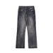 American High Street Men's Dirtyfit Distressed Splatter Paint Straight Leg Jeans Trendy Slightly Flared Slimming Floor Length Pants_mkmklike.com