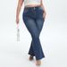 Women's Clothing Women's Flared Pants With Frayed Hem And Buttons New_mkmklike.com