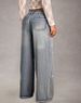 Women's Clothing Straight Leg Jeans Elegant Stylish Casual Straight Leg Stretch Denim Jeans - Elegant Mid-Rise Casual Pants With Rhinestone Details_mkmklike.com