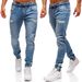 Men's Clothing Denim Fabric Casual Matte Zipper Design Sports Fashion Casual Jeans Men_mkmklike.com