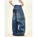 Gothic Black Rose Embroidered Flared Jeans – Vintage Wide-Leg Denim Pants For Women & Men (S-3XL, Y2K Retro Streetwear, Unisex Fit, Distressed Wash)_mkmklike.com