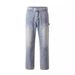 Men's Clothing high street jeans men's cleanfit washed lumberjack workwear jeans national trend vibe casual trousers men_mkmklike.com
