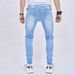 Men's Clothing Jeans Trend Casual Ripped Slim Fit Small Foot Stretch Men's Pants Selfie_mkmklike.com