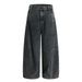 American Style Washed Vintage Patchwork Scimitar Jeans Men's Deconstructed Loose Wide-Leg Casual Pants Trendy_mkmklike.com