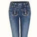 K New Retro Embroidered Jeans, Fashionable And Trendy Casual Straight Leg Pants_mkmklike.com
