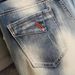 Men's Summer Thin Denim Shorts Loose Straight Leg Retro Patchwork Stretch 5 Point New Style_mkmklike.com