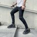 Men's Clothing Streetwear Brand Ripped Men's Jeans, Stylish And Slim Fit, High Elasticity Distressed Denim._mkmklike.com