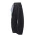 Streamer Decorated Scimitar Jeans Men's High Street Trend Ins Hip Hop Loose Washed Wide Leg Pants Floor Length Trousers_mkmklike.com