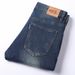 Four Season Versatile Pocket Hiking Jeans Men's Loose Straight Stretch Outdoor Workwear Denim Pants 50-135KG Crowd_mkmklike.com
