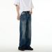 Retro American Style Loose Fit Jeans For Men, Vintage Washed Denim Pants, High-End Niche Design, Trendy & Stylish Casual Trousers_mkmklike.com