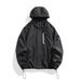 Workwear Men's Outerwear Trendy Brand Autumn New Loose Casual Color-Block Hooded Windbreaker Jacket For Men_mkmklike.com
