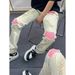 American High Street Amy New Jeans Men's Versatile Ripped Pink Patch Slim Straight Casual Long Pants_mkmklike.com