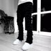 2025 Clothing Patch Multi Color Slim Fit Micro La Jeans Trendy Men's High Street Pants_mkmklike.com