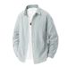 2025 New Casual Vertical Striped Long Sleeved Plus Size Loose Collared Shirt Men's Coat_mkmklike.com