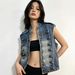 Women's Slimming Stand Collar Long Sleeve Denim Jacket Heavy Industry Motorcycle Short Trendy Top for Spring Autumn Winter_mkmklike.com