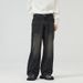 Men's Clothing Three Color New Baggy Jeans Straight Loose Wide Leg Trousers Washed Elastic Jeans For Men And Women_mkmklike.com
