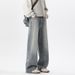 American Retro Washed Gradient Straight-leg Jeans Men, Autumn And Winter, Plus Size, Extended Length For Tall_mkmklike.com