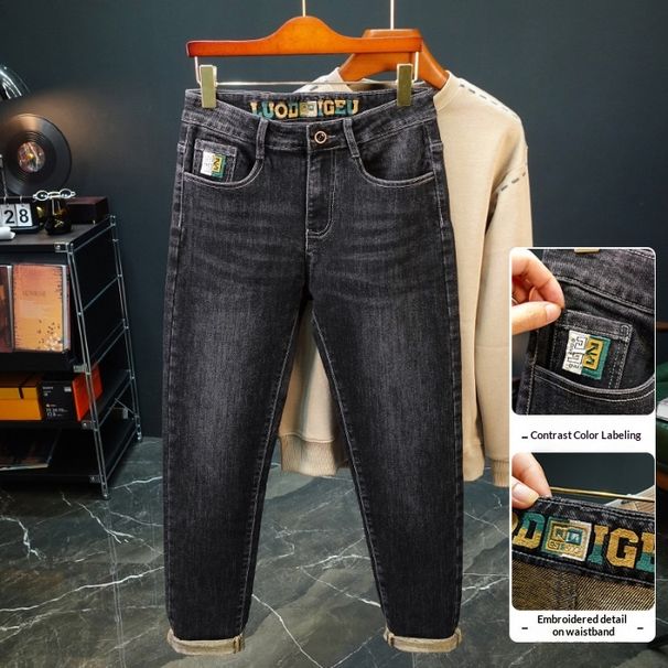 Pulse Guangzhou Xintang Town Men's Jeans Spring Autumn 2025 New High-end European And American Trendy Brand Loose Elastic_mkmklike.com