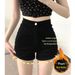 Trendy Girl Closet High Waist Denim For Women Spring 2024 Summer New Tight Ultra Shorts Black Slimming Leggings Outer Wear Hot Pants_mkmklike.com