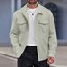 Cross-Border New European And American Style Casual Solid Color Men's Jacket Trendy Fashion Versatile Turn-Down Collar_mkmklike.com