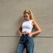 Women's Clothing Spring/summer High Waisted High Waist Wide Leg Blue Denim Jeans - Loose Fit Straight Long Pants With Washed Vintage Style_mkmklike.com