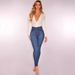 Women's Clothing High Waist Stretch Slim Fit Denim Pants_mkmklike.com