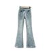 Women's Clothing Women's Slim Fit Flared Jeans High Waist Stretch Rhinestone Extended Pants Trendy Fashion Slimming Style_mkmklike.com