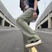 Men's Trendy Straight Leg Jeans Slightly Stretchy Fashionable Long Pants Simple Design Spring Youthful Style_mkmklike.com