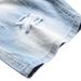 Summer Denim Shorts for Men Fashionable Distressed And Faded Loose Straight Leg Casual Five Point Spot Trade_mkmklike.com