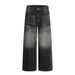 Vintage Washed White Denim Wide-Leg Men's Design Sense Spray Paint Vibe Trendy Brand High Street Casual Loose Straight_mkmklike.com
