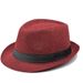 Unisex Fashion top hat cotton linen solid color jazz hat men's gentleman's hat women women all casual shade_mkmklike.com