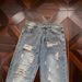 Men's Clothing Unisex American Style High Street Distressed Jeans Vintage Washed Zippered Straight Leg Trousers Trendy Casual Denim_mkmklike.com