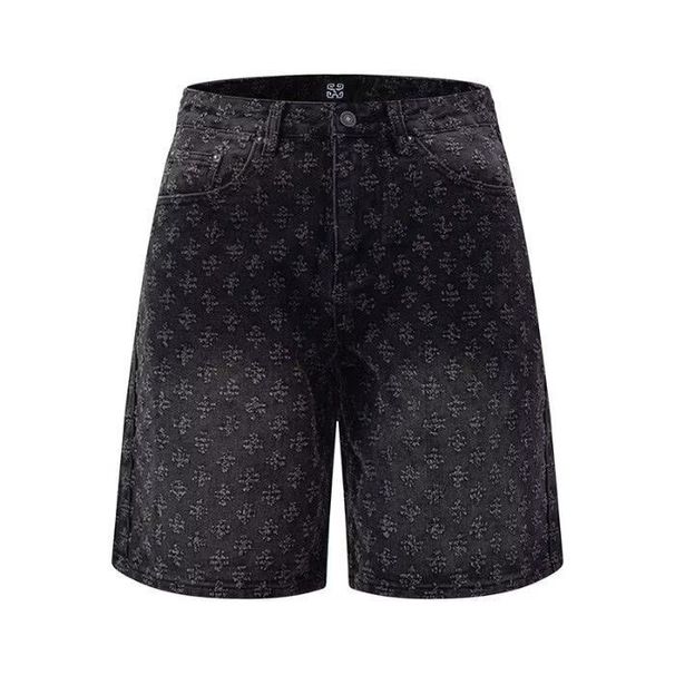 Men's High Street Washed Jacquard Denim Shorts – Relaxed Fit Cargo Shorts (S-3xl) Artisan Washed Texture_mkmklike.com