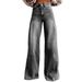 Women's plus Size Faux Denim Wide Leg Pants 3D Printed Casual Flare Pants Popular Style Cross Border Foreign Trade_mkmklike.com