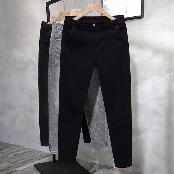 Men's Clothing Men's Trendy Style Stretch Slim Fit Cropped Jeans Spring Summer Casual Versatile For Formal & Casual_mkmklike.com