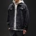 2025 Denim Men's Spring And Autumn New Trend Casual Functional Black Jacket Korean Version Workwear Top_mkmklike.com