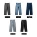Men's Clothing Black Jeans Loose Straight Leg Wide Leg Pants Trendy Cropped Trousers American High Street Style_mkmklike.com