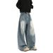 Men's Street Style Cleanfit Casual Loose Wide Leg Trousers_mkmklike.com