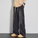 American Washed Distressed Jeans, Men's Spring And Autumn Straight Leg Loose High Street Vibe Style Long Pants_mkmklike.com